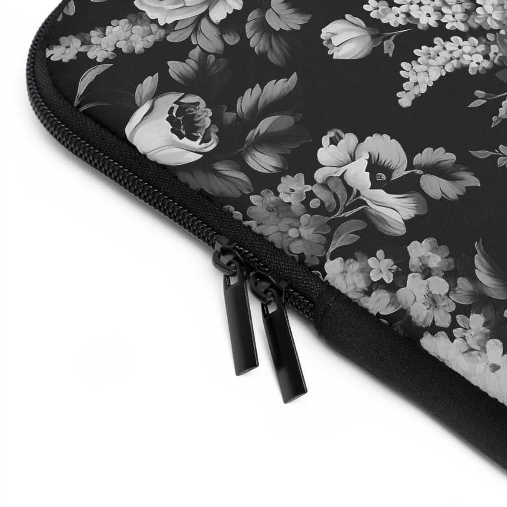 Medival Flowers BW Laptop Sleeve
