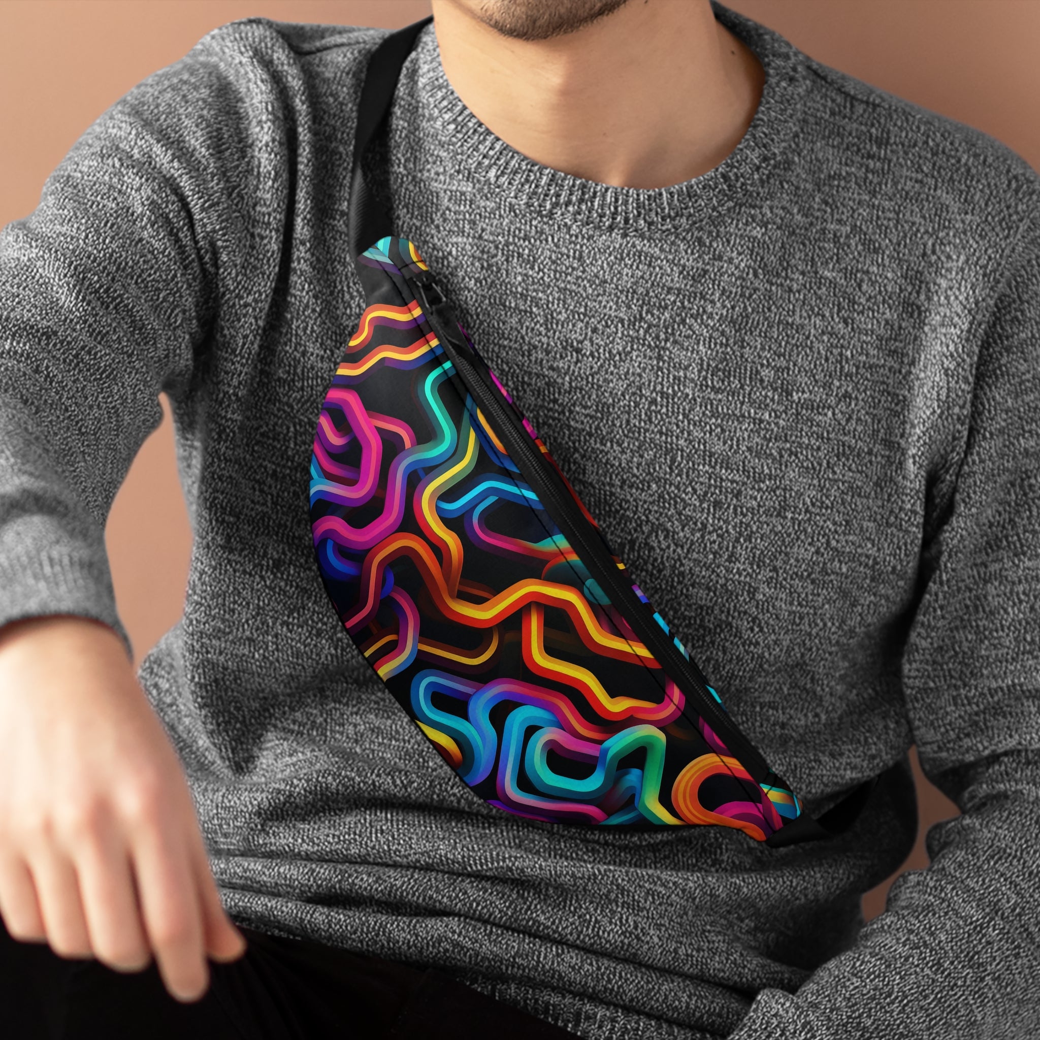 Psychedelic Labyrinth Fanny Pack