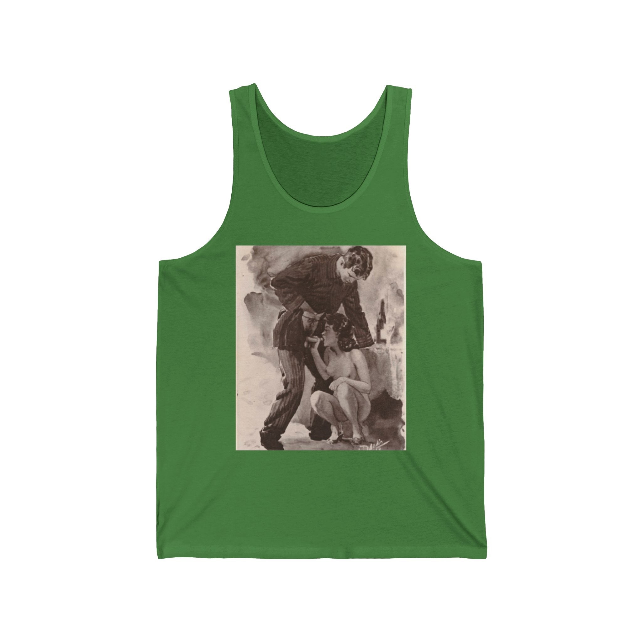 Vintage Wrestling Art Tank Top — Retro Sports Illustration Tank