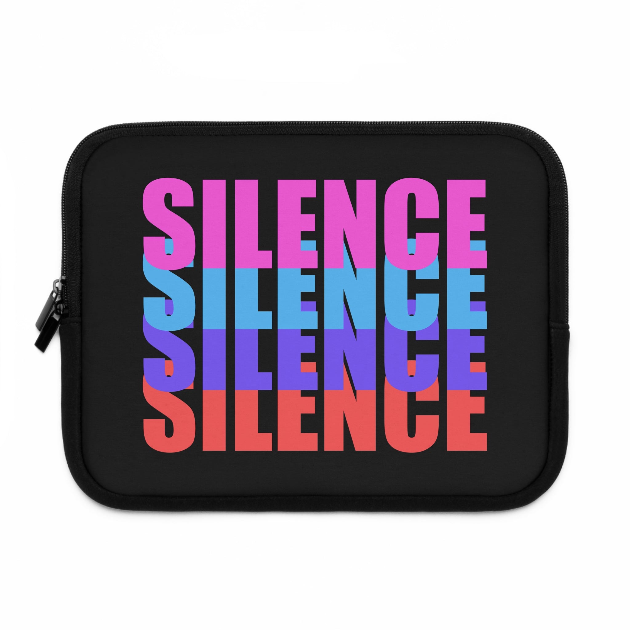 Silence Black Laptop Sleeve